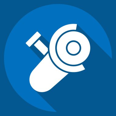 Simge Öğütücü. Kaynak aletleri sembolüyle ilgili. Uzun gölge tarzı. Basit dizayn edilebilir. Basit resimleme