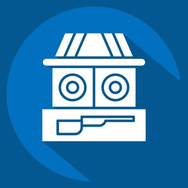 Simge Çekimi. Lunapark sembolüyle ilgili. Uzun gölge tarzı. Basit dizayn edilebilir. Basit resimleme