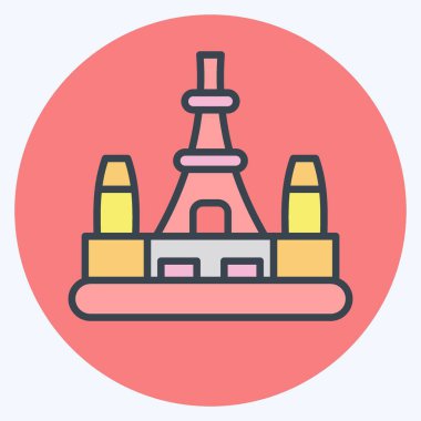 Simge Tokyo. Başkent sembolüyle ilgili. renk arkadaşı stili. Basit dizayn edilebilir. Basit resimleme