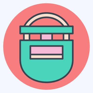 Simge kaynak maskesi. Kaynak aletleri sembolüyle ilgili. renk arkadaşı stili. Basit dizayn edilebilir. Basit resimleme