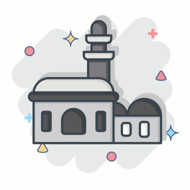 Simge Camii. Suudi Arabistan sembolüyle ilgili. Çizgi roman. Basit dizayn edilebilir. Basit resimleme