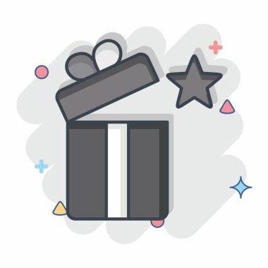 Simge Hediyesi. Ödül sembolüyle ilgili. Çizgi roman. Basit dizayn edilebilir. Basit resimleme