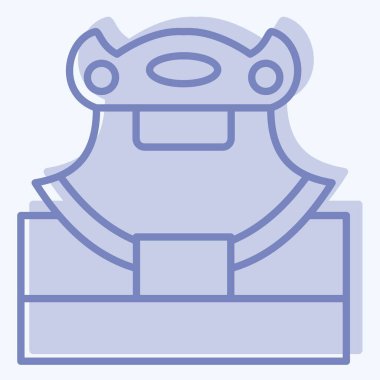 İkon Ulu Kılıcı. Alaska sembolüyle ilgili. İki ton stili. Basit dizayn edilebilir. Basit resimleme