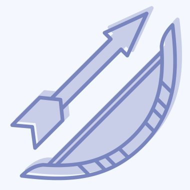 Simge yayı. Amerikan Yerli Sembolü ile ilgili. İki ton stili. Basit dizayn edilebilir. Basit resimleme