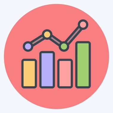 Simge Tanımlama. İş Analizi sembolüyle ilgili. renk eşi biçimi basit tasarım düzenlenebilir. Basit resimleme