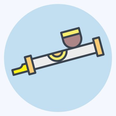 Simge Tütün Kavalı. Yerli halk sembolüyle ilgili. renk arkadaşı stili. Basit dizayn edilebilir. Basit resimleme