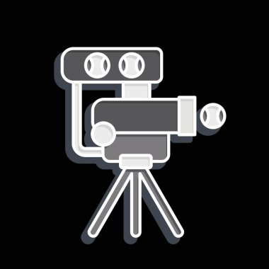 Simge fırlatma makineleri. Beyzbol sembolüyle ilgili. Parlak bir stil. Basit dizayn edilebilir. Basit resimleme