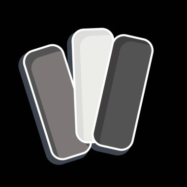 Simge pastırması. Kahvaltı sembolüyle ilgili. Parlak bir stil. Basit dizayn edilebilir. Basit resimleme