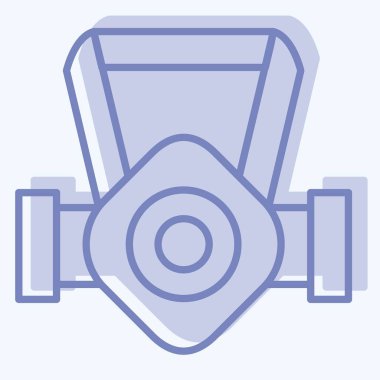 Simge Maskesi. Madencilik sembolüyle ilgili. İki ton stili. Basit dizayn edilebilir. Basit resimleme