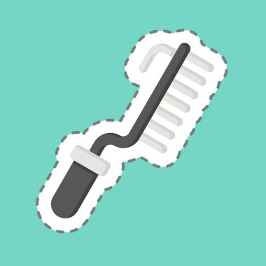 Çıkartma çizgisi Fırça 'yı kesti. Kaynak aletleri sembolüyle ilgili. Basit dizayn edilebilir. Basit resimleme