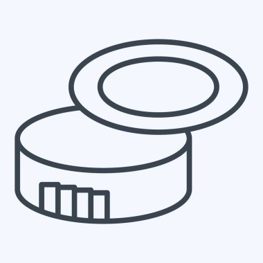 Simge Konserve Açacağı. Kamp sembolüyle ilgili. Sıra tarzı. Basit dizayn edilebilir. Basit resimleme