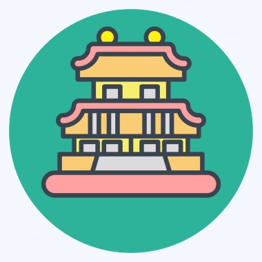 Simge Seul. Başkent sembolüyle ilgili. renk arkadaşı stili. Basit dizayn edilebilir. Basit resimleme