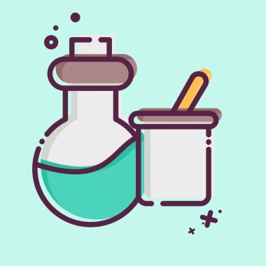 Simge Bilimi Aletleri. Biyokimya sembolüyle ilgili. MBE tarzı. Basit dizayn edilebilir. Basit resimleme