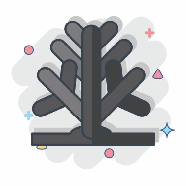 Icon Kaktüsü. Suudi Arabistan sembolüyle ilgili. Çizgi roman. Basit dizayn edilebilir. Basit resimleme