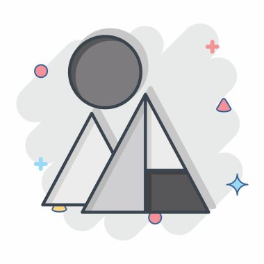 Simge piramitleri. Suudi Arabistan sembolüyle ilgili. Çizgi roman. Basit dizayn edilebilir. Basit resimleme