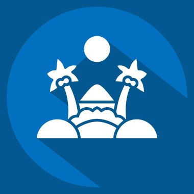 Simge vahası. Suudi Arabistan sembolüyle ilgili. Uzun gölge tarzı. Basit dizayn edilebilir. Basit resimleme