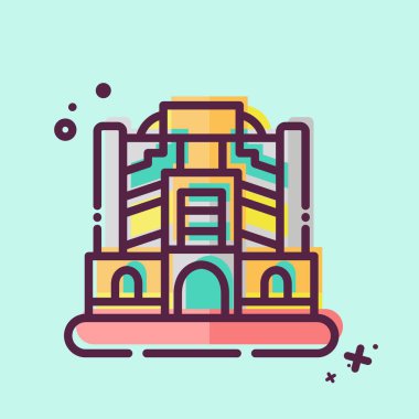 İkon Bağdat. Başkent sembolüyle ilgili. MBE tarzı. Basit dizayn edilebilir. Basit resimleme