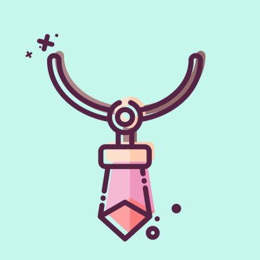 Simge Kristal Kolye. Yerli halk sembolüyle ilgili. MBE tarzı. Basit dizayn edilebilir. Basit resimleme