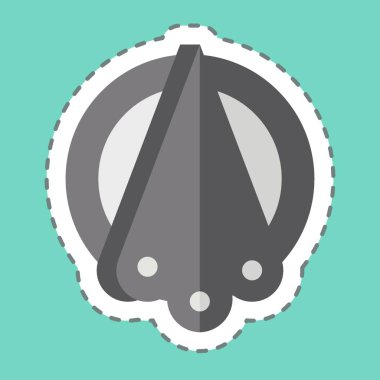 Etiket çizgisi peçeteleri kesmiş. Kamp sembolüyle ilgili. Basit dizayn edilebilir. Basit resimleme