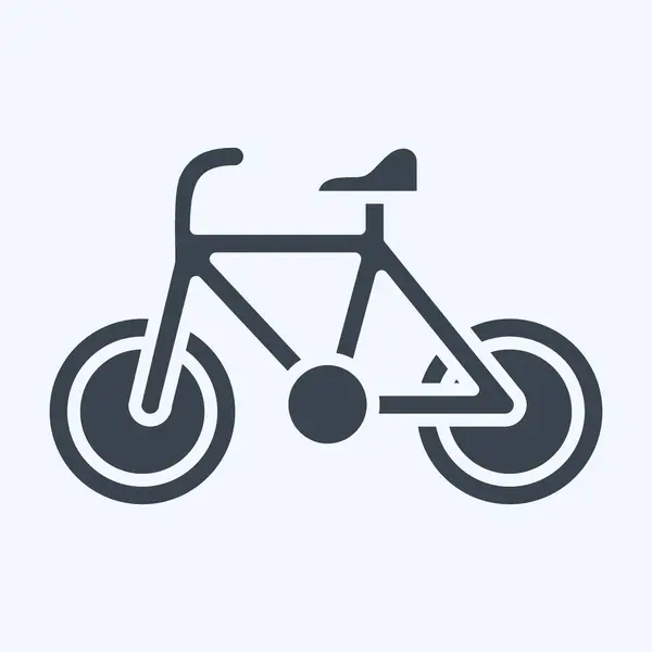 自転車シンボルに関連するアイコンバイク グリフスタイル 編集可能なシンプルなデザイン シンプルなイラスト — ストックベクタ