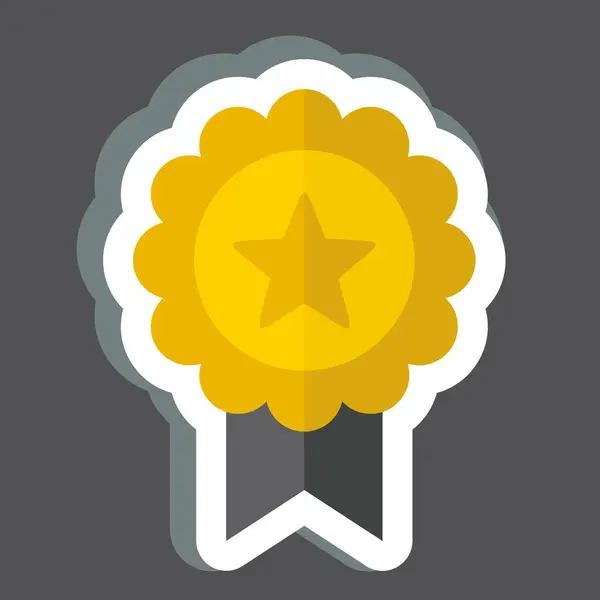 Sticker Badge Relativo Simbolo Del Premio Design Semplice Modificabile Semplice — Vettoriale Stock