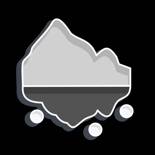 Icon Iceberg Relacionado Com Símbolo Alasca Estilo Brilhante Design Simples — Vetor de Stock