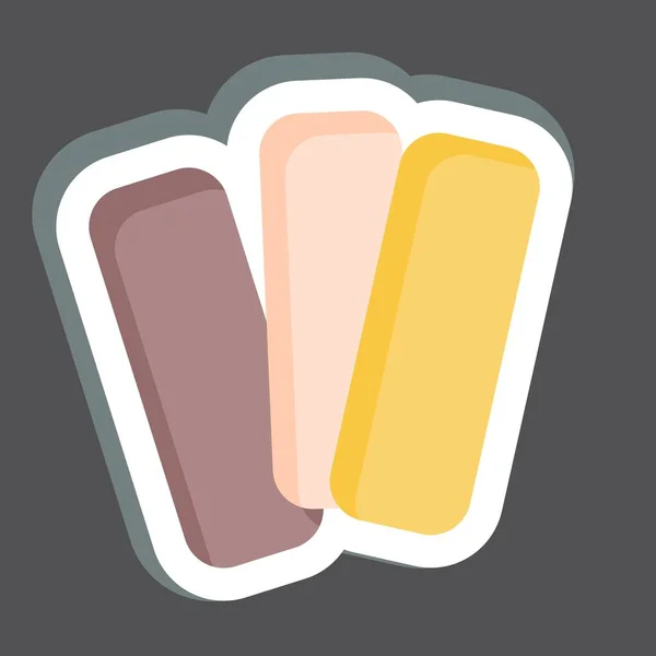 Sticker Bacon Related Breakfast Symbol Simple Design Editable Simple Illustration — Stock Vector