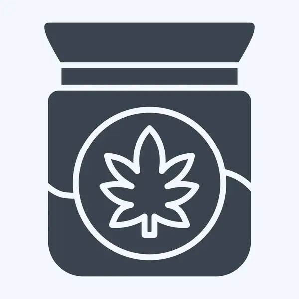 Icône Cbd Guideline Lié Symbole Cannabis Style Glyphe Conception Simple — Image vectorielle