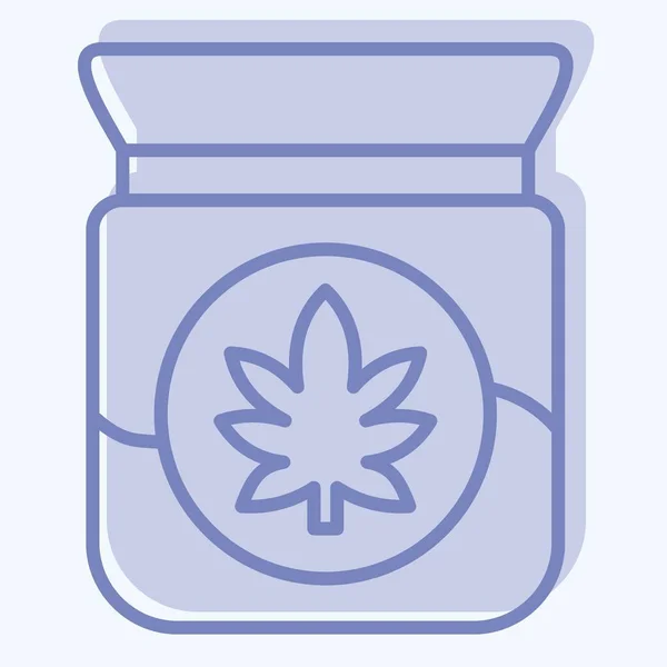 Icône Cbd Guideline Lié Symbole Cannabis Style Deux Tons Conception — Image vectorielle