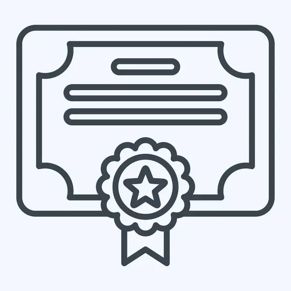 Нагорода Піктограму Пов Язані Символом Премії Стиль Лінії Простий Дизайн — стоковий вектор