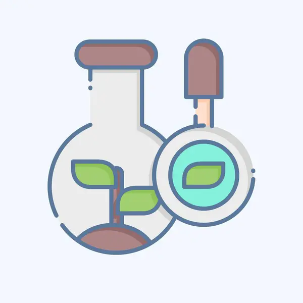 Icon Biology Related Biochemistry Symbol Doodle Style Simple Design Editable — Stock Vector