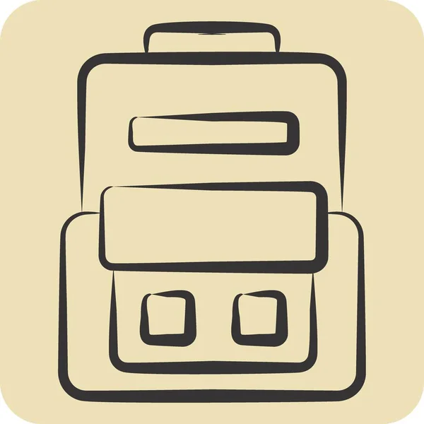 Icon Utility Bags Zusammenhang Mit Camping Symbol Handgezeichneten Stil Einfaches — Stockvektor