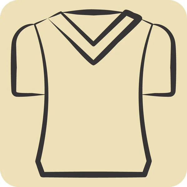 Camisetas Ícone Relacionado Com Símbolo Camping Estilo Desenhado Mão Design — Vetor de Stock