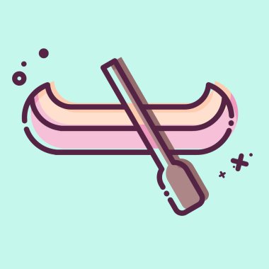 Simge kanosu. Amerikan Yerli Sembolü ile ilgili. MBE tarzı. Basit dizayn edilebilir. Basit resimleme