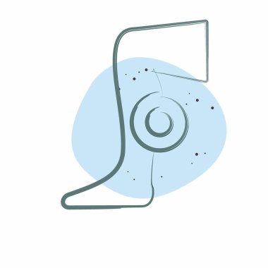 Icon ayak ağrısı. Vücut Ache sembolüyle ilgili. Renkli Leke Biçimi. Basit dizayn edilebilir. Basit resimleme