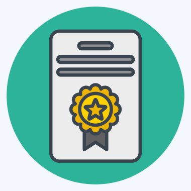 Ödül sembolü ile ilgili Simge Ödülü 7. renk arkadaşı stili. Basit dizayn edilebilir. Basit resimleme