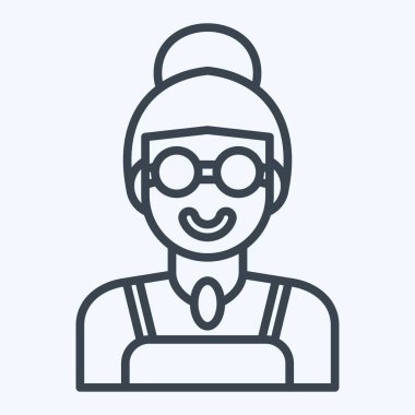 Simge Kadın. Yerli halk sembolüyle ilgili. Sıra tarzı. Basit dizayn edilebilir. Basit resimleme