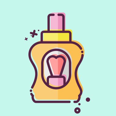 Simge gargarası. Banyo sembolüyle ilgili. MBE tarzı. Basit dizayn edilebilir. Basit resimleme