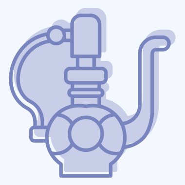 İkon Saksıkafa. Suudi Arabistan sembolüyle ilgili. İki ton stili. Basit dizayn edilebilir. Basit resimleme