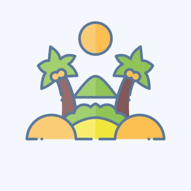 Simge vahası. Suudi Arabistan sembolüyle ilgili. Karalama stili. Basit dizayn edilebilir. Basit resimleme