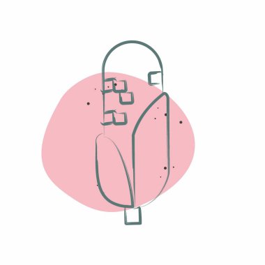 İkon Mısır. Amerikan Yerli Sembolü ile ilgili. Renkli Leke Biçimi. Basit dizayn edilebilir. Basit resimleme