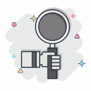 Simge Midge. Biyokimya sembolüyle ilgili. Çizgi roman. Basit dizayn edilebilir. Basit resimleme