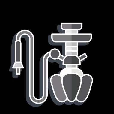 İkon Nargile. Suudi Arabistan sembolüyle ilgili. Parlak bir stil. Basit dizayn edilebilir. Basit resimleme