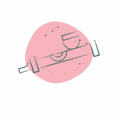 Simge Tütün Kavalı. Yerli halk sembolüyle ilgili. Renkli Leke Biçimi. Basit dizayn edilebilir. Basit resimleme