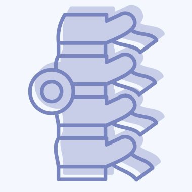 Icon Kemik Ağrısı. Vücut Ache sembolüyle ilgili. İki ton stili. Basit dizayn edilebilir. Basit resimleme