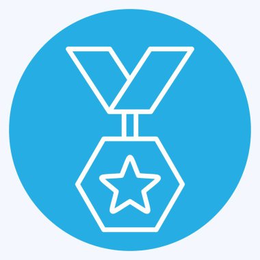 Ödül sembolüyle ilgili Simge 3. Mavi gözlü. Basit dizayn edilebilir. Basit resimleme