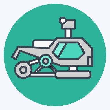 Simge Kar Aracı. Alaska sembolüyle ilgili. renk arkadaşı stili. Basit dizayn edilebilir. Basit resimleme