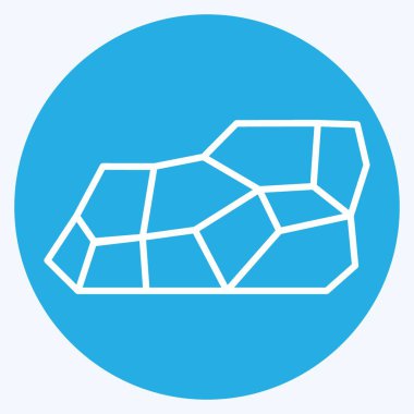 Simge kömürü. Madencilik sembolüyle ilgili. Mavi gözlü. Basit dizayn edilebilir. Basit resimleme