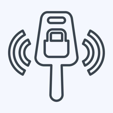 Simge Anahtarı. Otomotiv sembolü. Sıra tarzı. Basit dizayn edilebilir. Basit resimleme