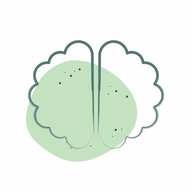 Simge Beyin Fırtınası. İş Analizi sembolüyle ilgili. Renk Beneği Biçimi Basit Tasarım Düzenlenebilir. Basit resimleme